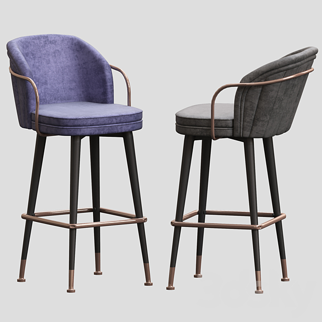 Bar chair Deer Spring 3DSMax File - thumbnail 2