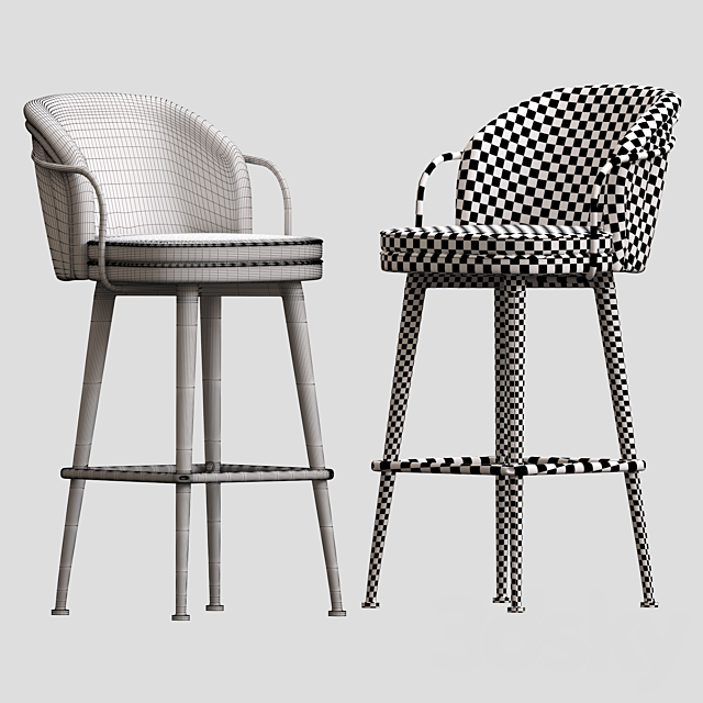 Bar chair Deer Spring 3DSMax File - thumbnail 3