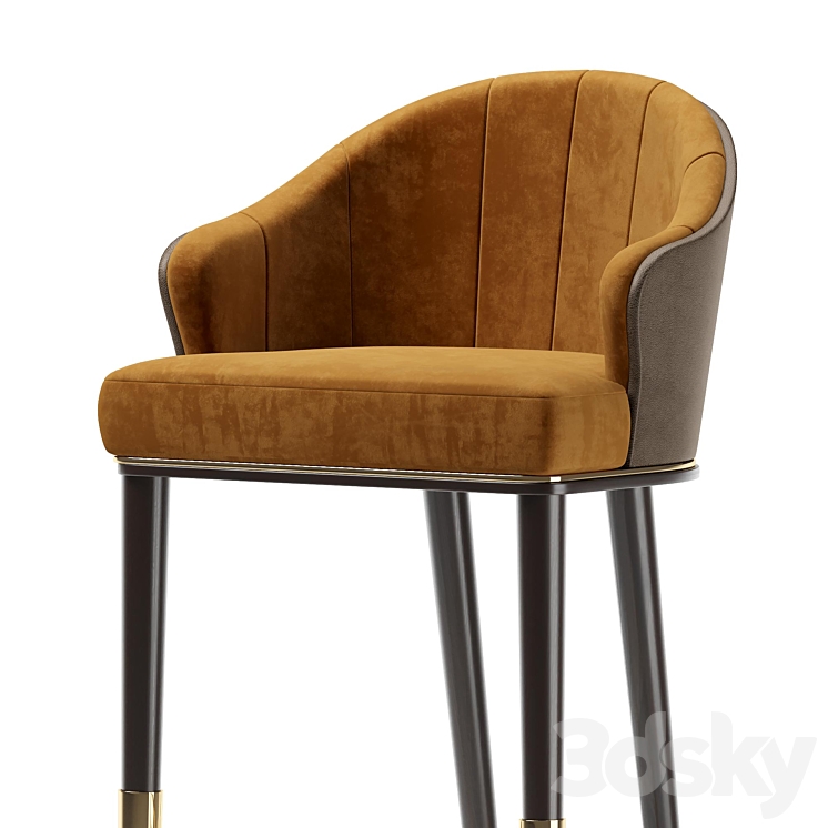 Bar chair ELLIS 3DS Max Model - thumbnail 2