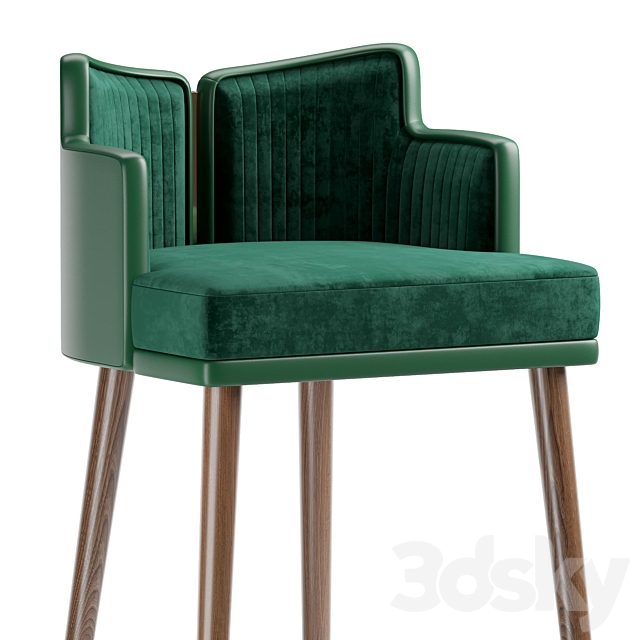 Bar chair ERVIN 3DS Max Model - thumbnail 2