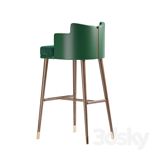 Bar chair ERVIN 3DS Max Model - thumbnail 3