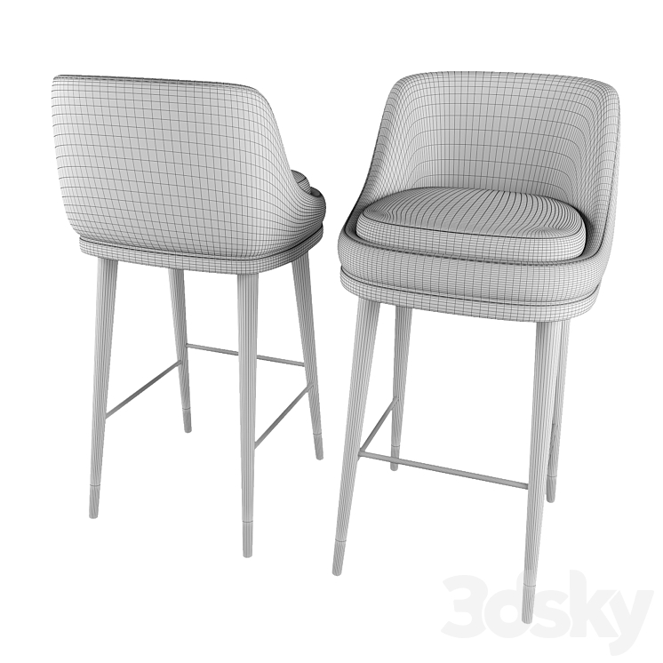 Bar Chair Frato Misool 3DS Max Model - thumbnail 2