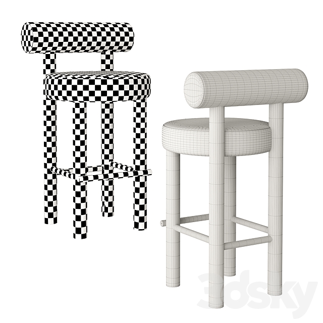 Bar Chair Gropius CS2 3DSMax File - thumbnail 5