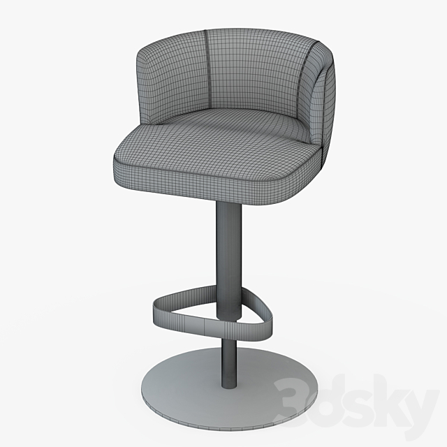 Bar Chair Kelly Longhi 3ds Max - thumbnail 3