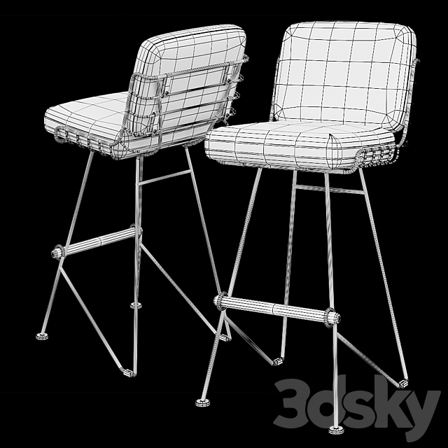 BAR CHAIR Loft Designe 1419 3DS Max Model - thumbnail 3