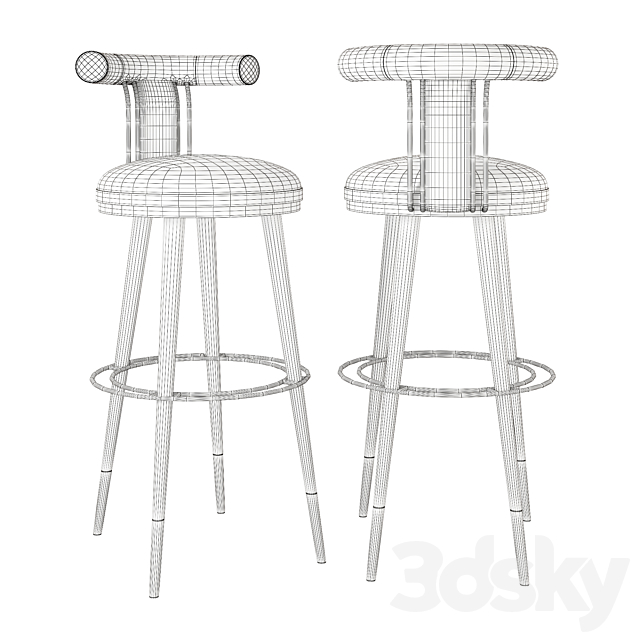 BAR CHAIR MORIS 3DSMax File - thumbnail 2