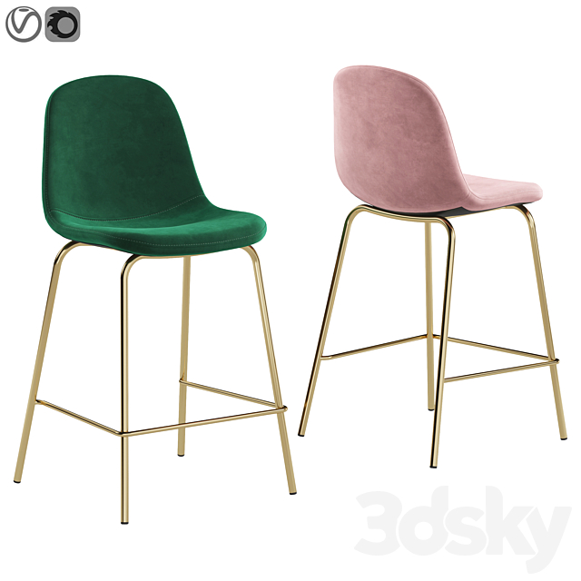 Bar chair Valencia 3DSMax File - thumbnail 1