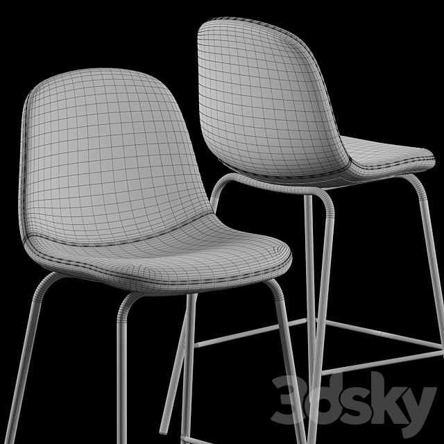 Bar chair Valencia 3DSMax File - thumbnail 4