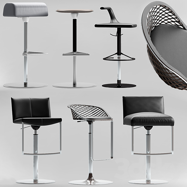 Bar chairs 3DSMax File - thumbnail 1