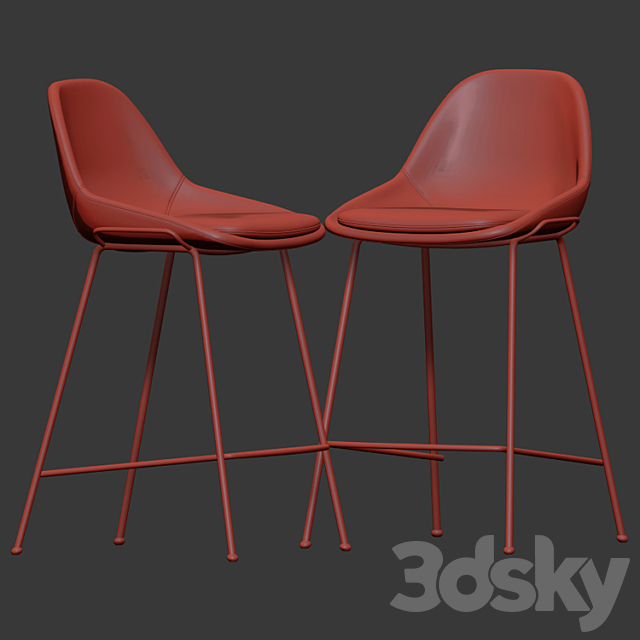 Bar & Counter Stool 3DSMax File - thumbnail 2