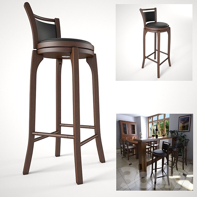 Bar Stool 3ds Max - thumbnail 1