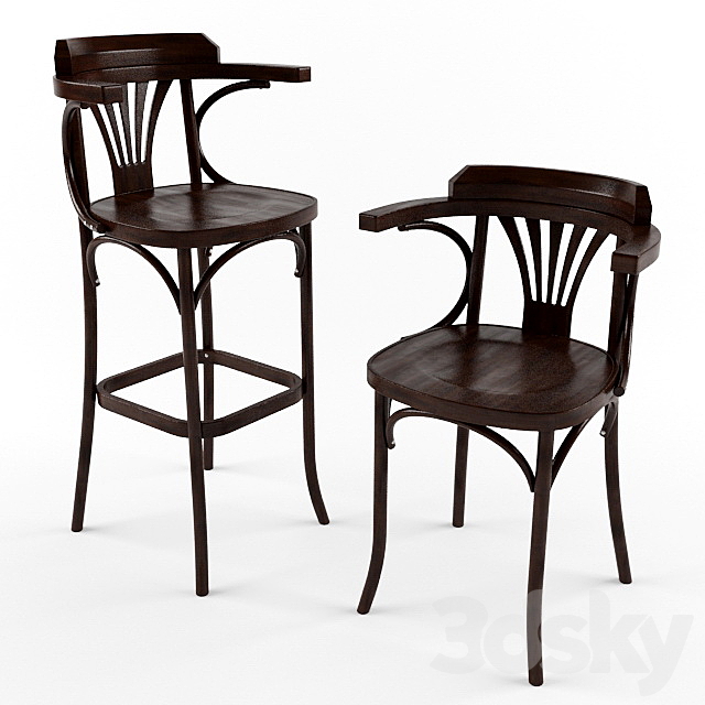 Bar stool 3ds Max - thumbnail 1