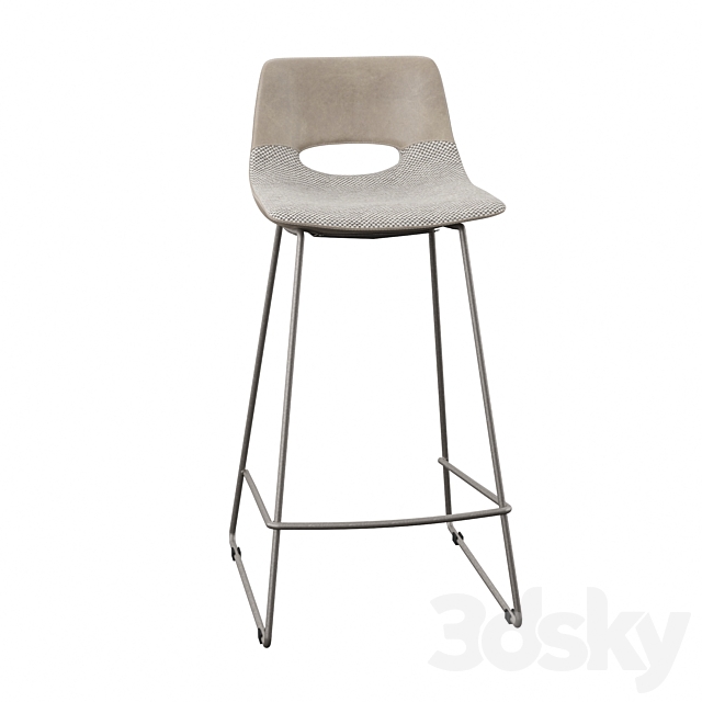 Bar stool 3ds Max - thumbnail 2