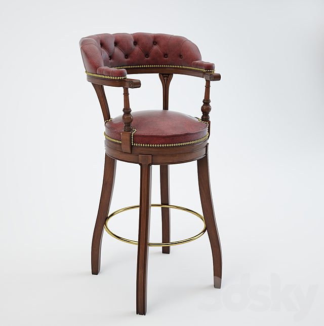 Bar Stool 3DS Max Model - thumbnail 1