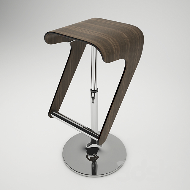 Bar stool 3DS Max Model - thumbnail 2