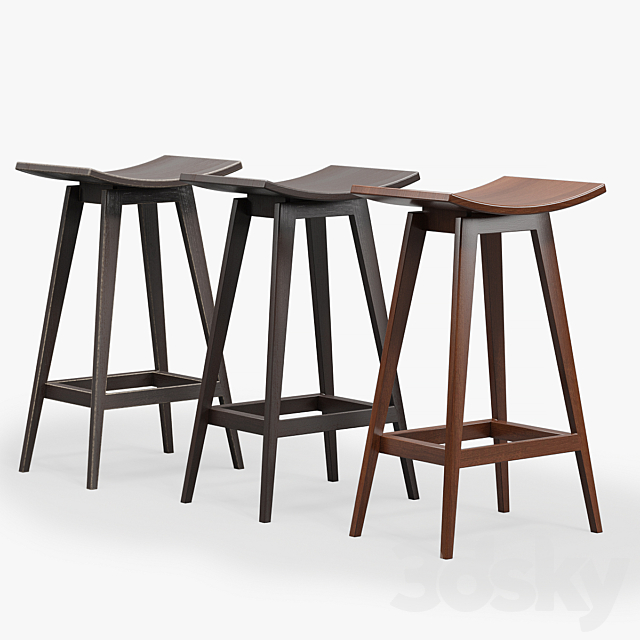 Bar stool 3DS Max Model - thumbnail 2