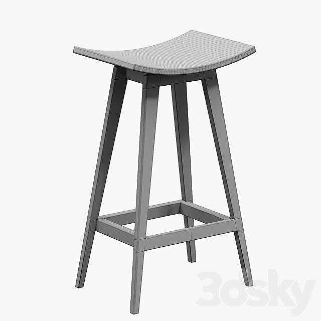 Bar stool 3DS Max Model - thumbnail 5