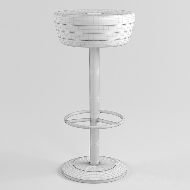 Bar stool 3DS Max Model - thumbnail 3