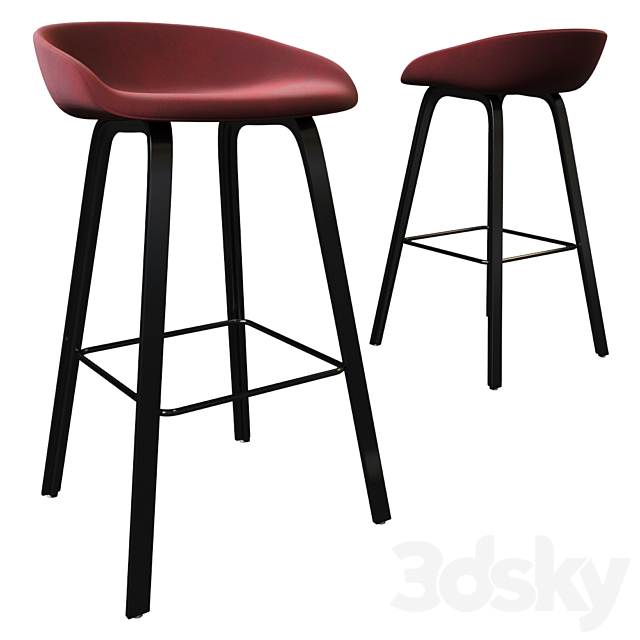 Bar stool 3DS Max Model - thumbnail 3