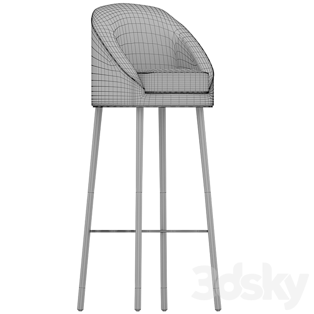 bar stool 3DSMax File - thumbnail 4