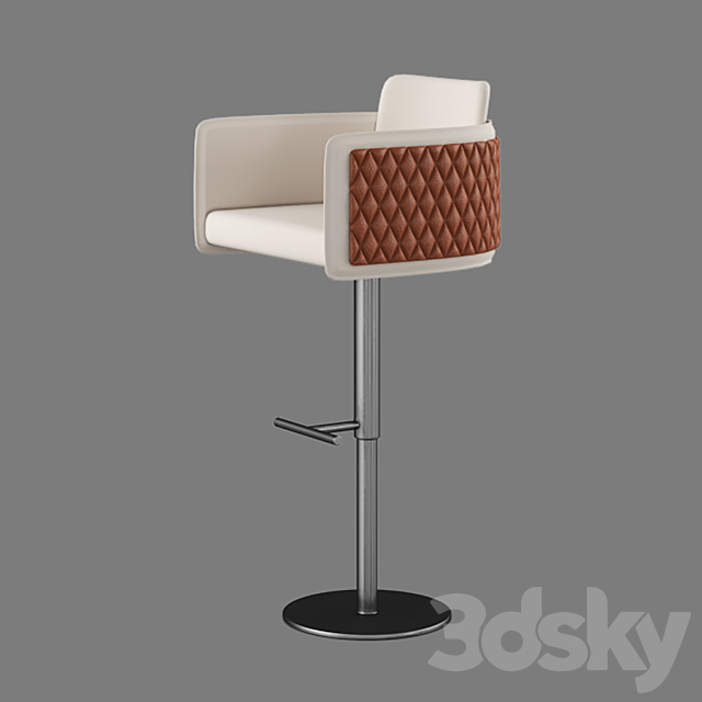 Bar stool Amet Sgabello 3DS Max Model - thumbnail 2