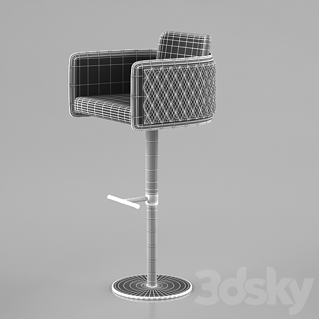 Bar stool Amet Sgabello 3DS Max Model - thumbnail 3