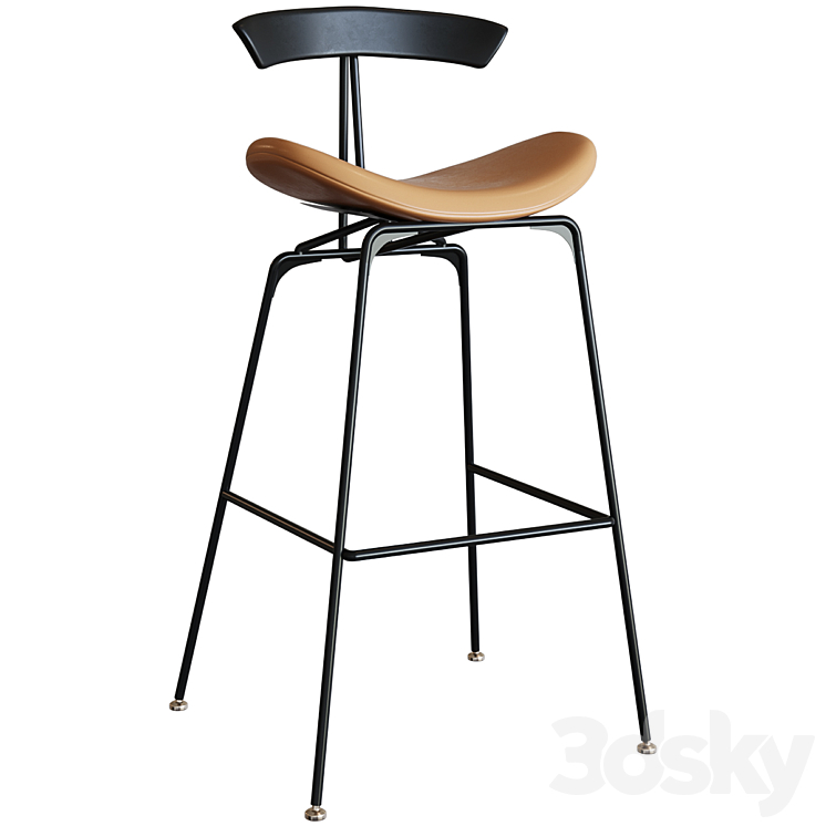 Bar stool Ant Bar Stool Chair 3DS Max Model - thumbnail 1