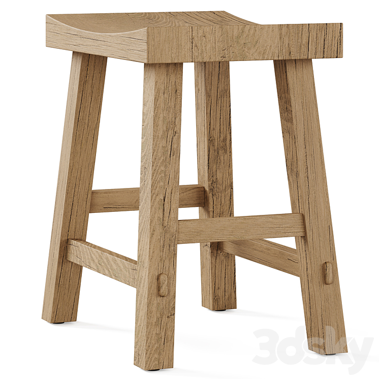 Bar stool Asayo by LA REDOUTE INTERIEURS 3DS Max Model - thumbnail 2