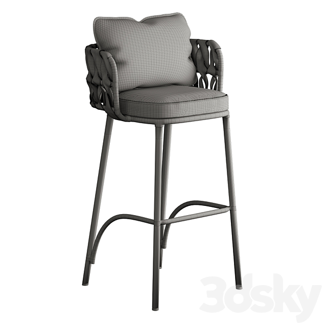 Bar stool Aura by Romatti 3DSMax File - thumbnail 4