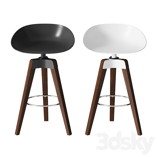 Bar stool Bonaldo Plumage 3DSMax File - thumbnail 2