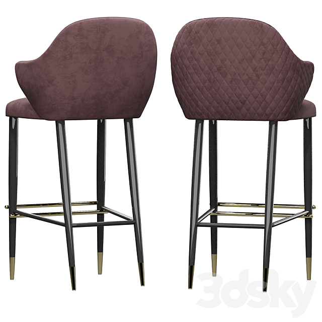 Bar stool Capital Collection DIVA 3DS Max Model - thumbnail 2