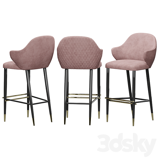 Bar stool Capital Collection DIVA 3DS Max Model - thumbnail 3