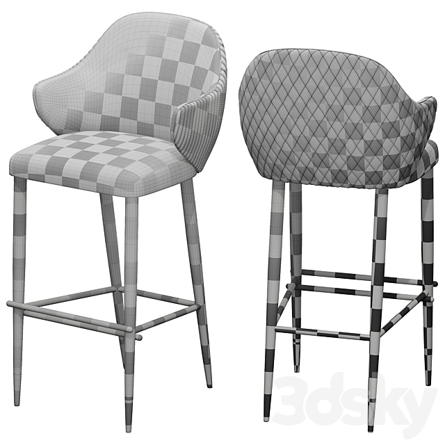 Bar stool Capital Collection DIVA 3DS Max Model - thumbnail 5