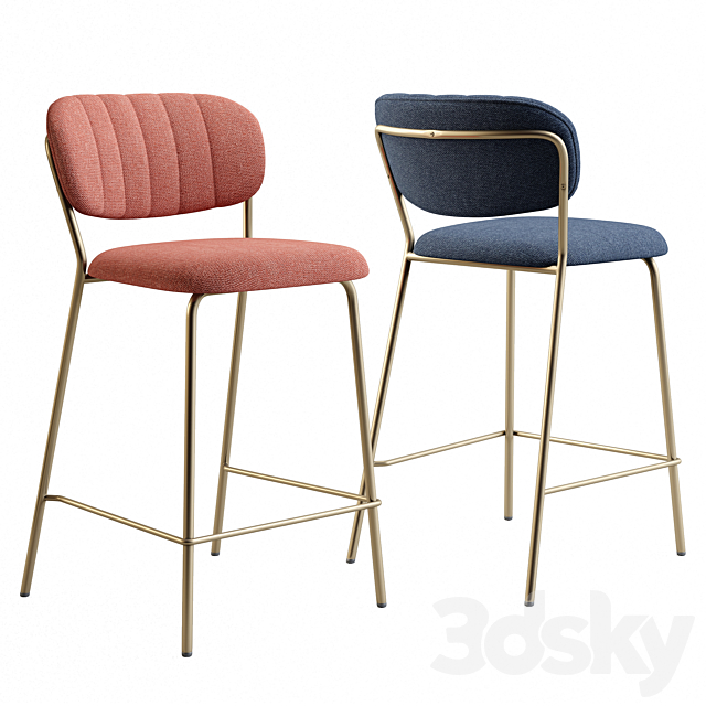 Bar stool Carol _ Jolien. B-120-1 _ Pollo 3DSMax File - thumbnail 2