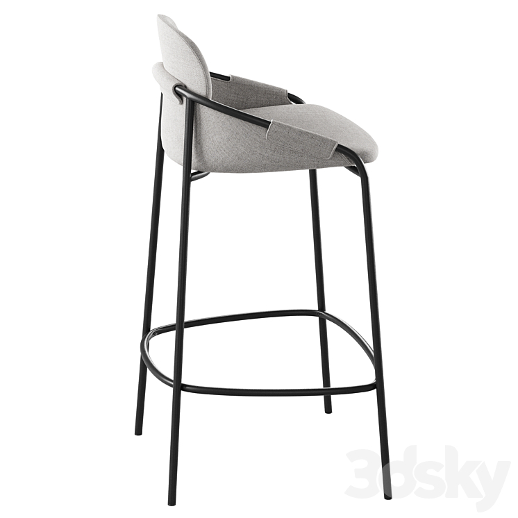 Bar stool Claudio 3DS Max Model - thumbnail 2