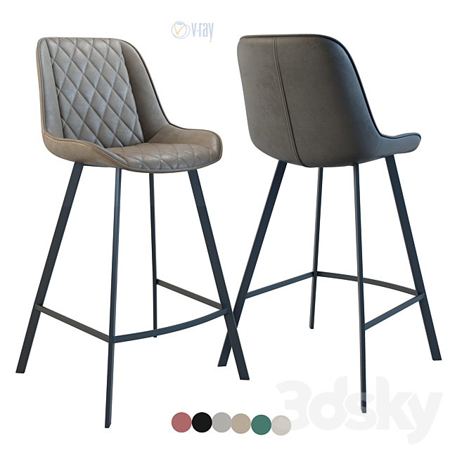 Bar Stool & Counter Stool La Forma. Arian. Calligaris. Holly 3DSMax File - thumbnail 3