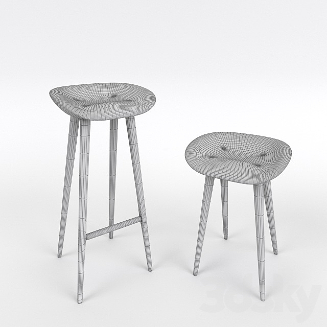 Bar Stool Craig Bassam Tractor Counter Stool 3DS Max Model - thumbnail 2