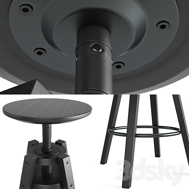 Bar stool dalfred 3DSMax File - thumbnail 2