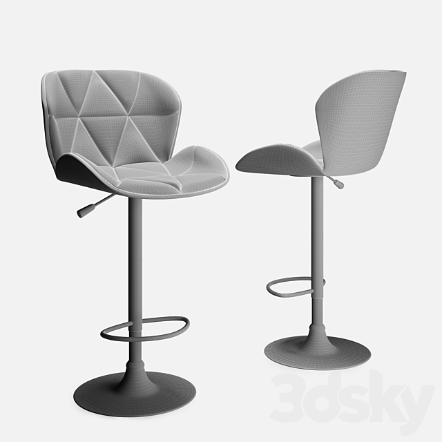 Bar stool Diamond 3ds Max - thumbnail 2