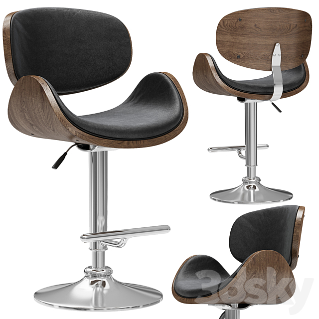 Bar stool Eames Lounge Bar Stool 3DSMax File - thumbnail 1