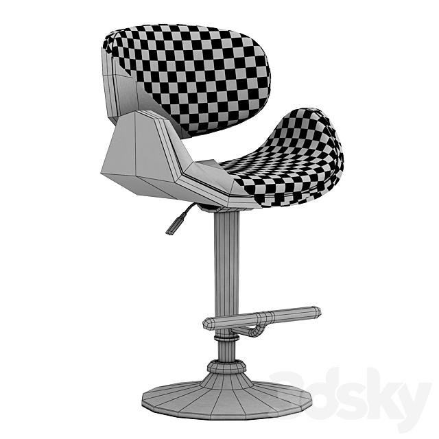 Bar stool Eames Lounge Bar Stool 3DSMax File - thumbnail 3