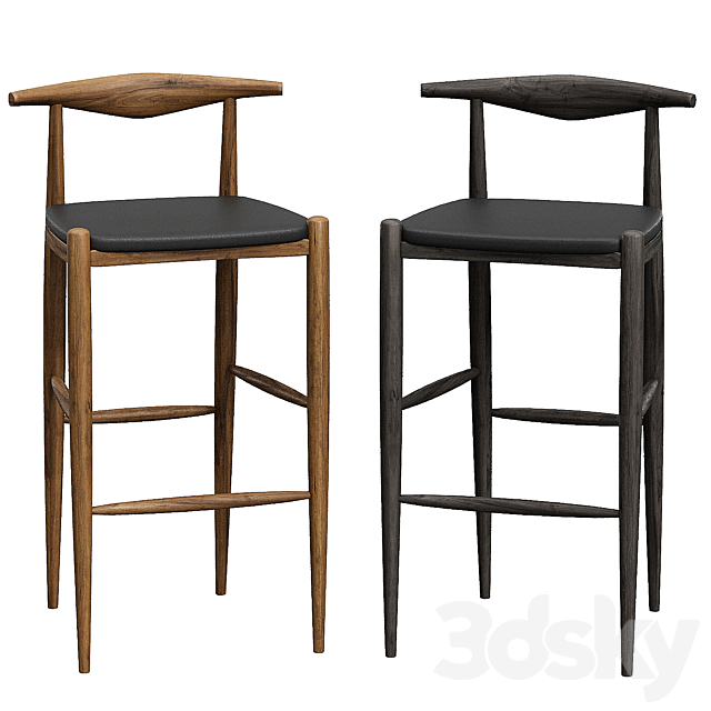 Bar stool elbow 3DS Max Model - thumbnail 3