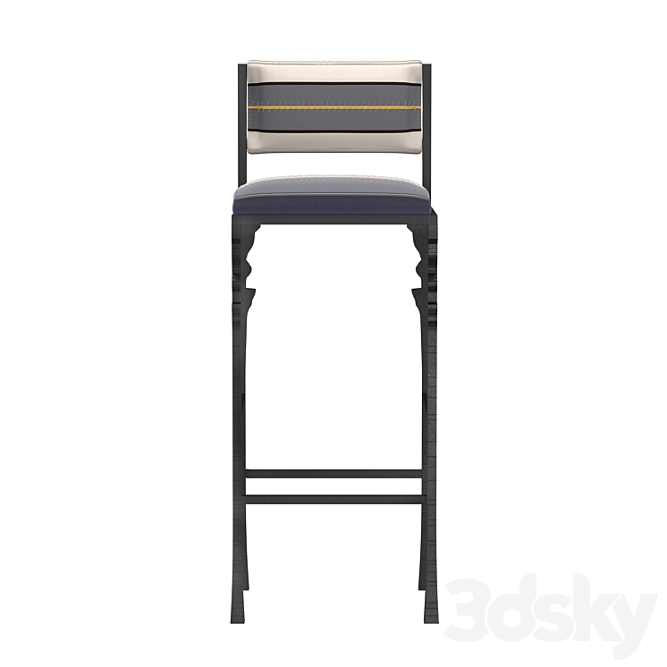 BAR STOOL ENGRENAGE 3DS Max Model - thumbnail 2