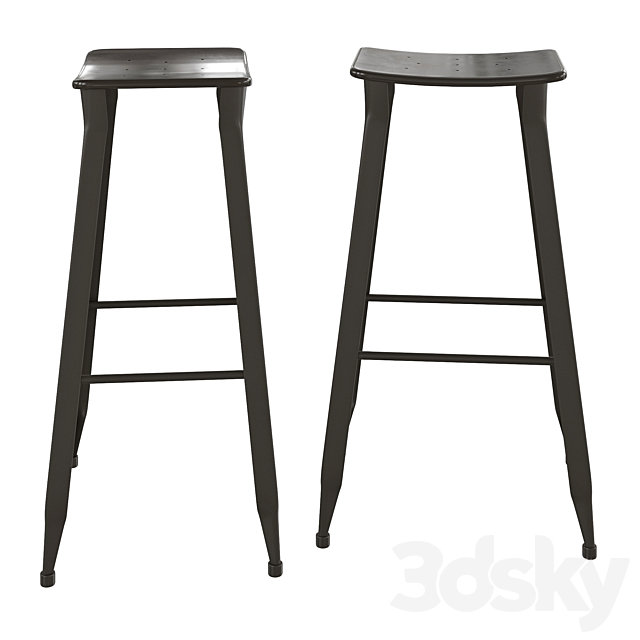 Bar stool GLITZ CC0579R02 3DS Max Model - thumbnail 2