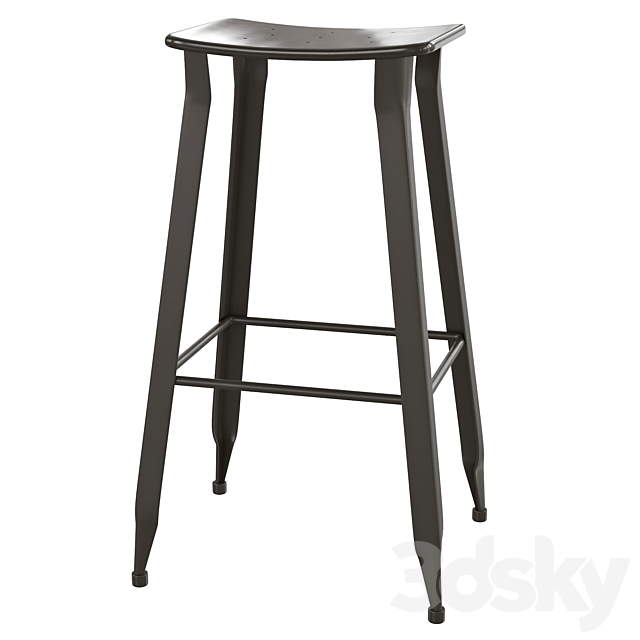 Bar stool GLITZ CC0579R02 3DS Max Model - thumbnail 5