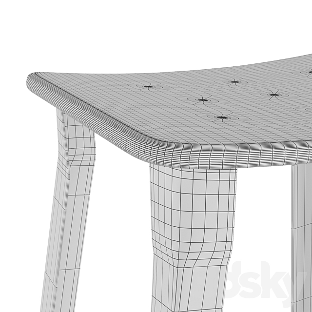 Bar stool GLITZ CC0579R02 3DS Max Model - thumbnail 7