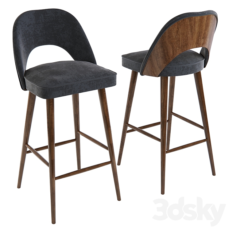 Bar stool GLORI-9 from Stella 3DS Max Model - thumbnail 3