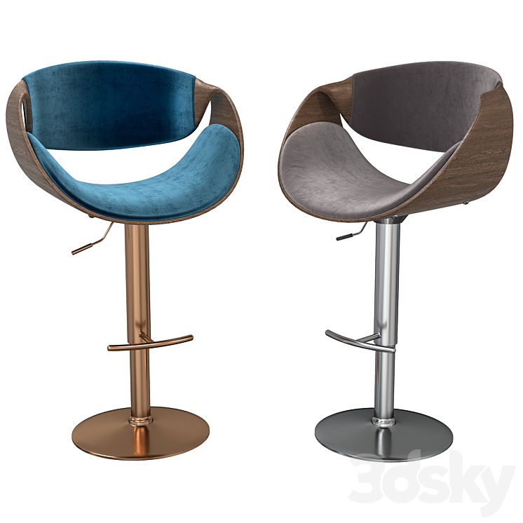 Bar stool Halmar 3DS Max Model - thumbnail 1