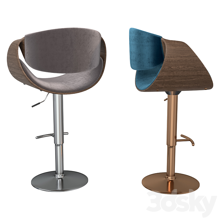 Bar stool Halmar 3DS Max Model - thumbnail 2