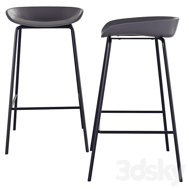 Bar stool Halmar H94 3DS Max Model - thumbnail 4